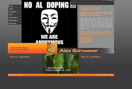 Anonymous hackera il sito di Schwazer, ecco il messaggio per lui!