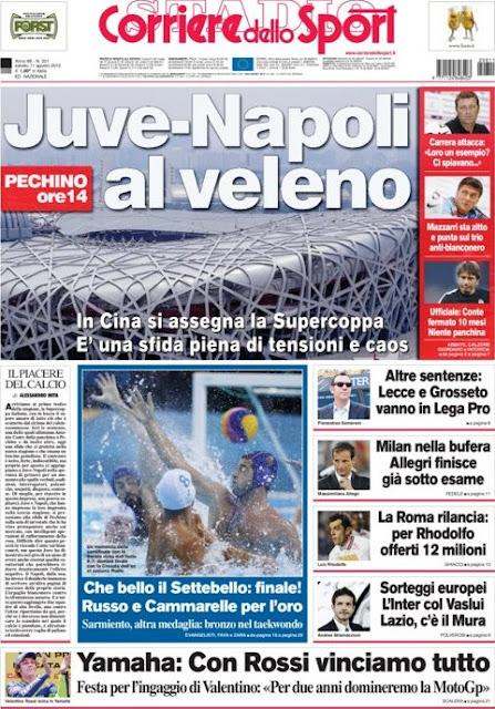 Prime pagine giornali: sabato 11 agosto 2012