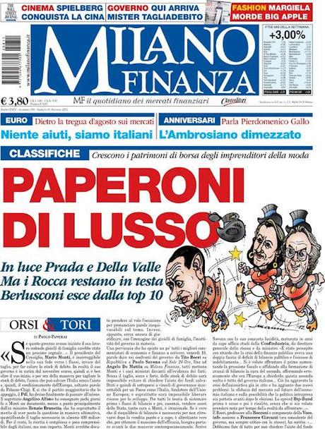 Prime pagine giornali: sabato 11 agosto 2012