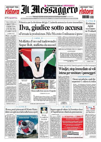 Prime pagine giornali: domenica 12 agosto 2012