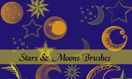 moon and stars brush free