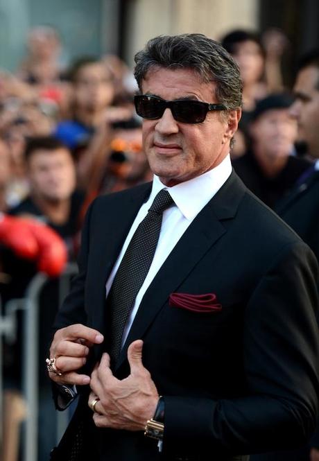 Sylvester Stallone, Arnold Schwarzenegger ed il resto del cast di I Mercenari 2 alla premiere di Los Angeles