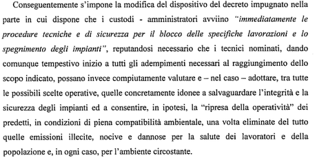 Le motivazione della sentenza sullo spegnimento dell'Ilva. Il documento integrale Le motivazione della sentenza sullo spegnimento dell'Ilva. Il documento integrale