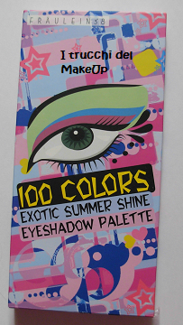 100 COLORS- EXOTIC SUMMER SHINE EYESHADOW PALETTE BY FRAULEIN 3°8