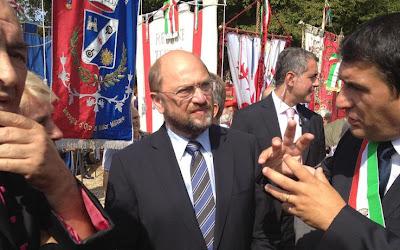 Martin Schulz a Sant’Anna: “Silvio? Uno smemorato”.