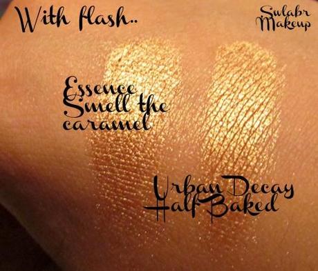 Essence Pigments – 02 Smell the Caramel: dupe of Urban Decay Eyeshadow – Half Baked? + Flying Thoughts