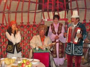 Festa tradizionale in una yurta