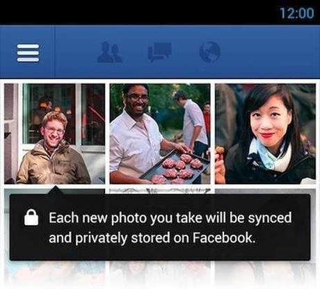 Facebook Sincronizzazione foto : Facebook offre 2GB per archiviare le foto private