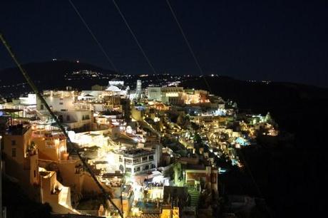 Santorini day 1 - Perissa beach & Thira by night