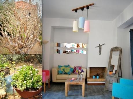 ouranos living room Poikilma Villas.