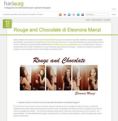 Rouge and Chocolate su Harimag. Rouge and Chocolate su Harimag.