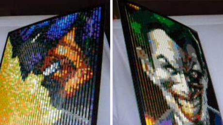 Da Batman a Joker in un’immagine lenticolare fatta col LEGO