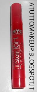 NYC Smooch Proof 16H LipStain: swatch e review