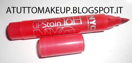 NYC Smooch Proof 16H LipStain: swatch e review