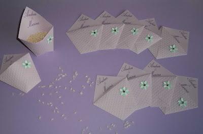 Porta riso, porta confetti per matrimoni..colore lilla e verde