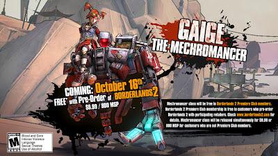 Borderlands 2 : annunciata la data di uscita ufficiale della classe Mechromancer Borderlands 2 : annunciata la data di uscita ufficiale della classe Mechromancer