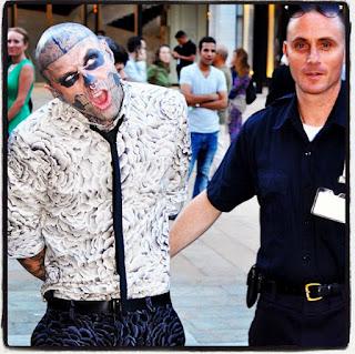 Rick Genest at Lincoln Center Plaza by Colin Rick Genest at Lincoln Center Plaza by Colin