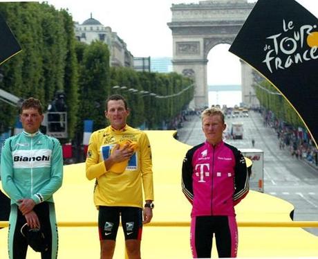 I podi dei 7 Tour de France di LANCE ARMSTRONG