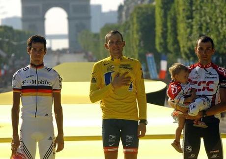 I podi dei 7 Tour de France di LANCE ARMSTRONG
