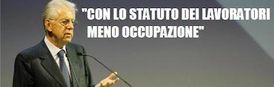 Mario Monti attacca lo Statuto dei lavoratori!