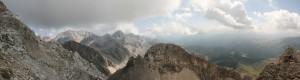 Panoramica sulla parete sud della Marmolada