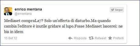 Enrico Mentana: “Se Mediaset acquista La7 me ne vado”