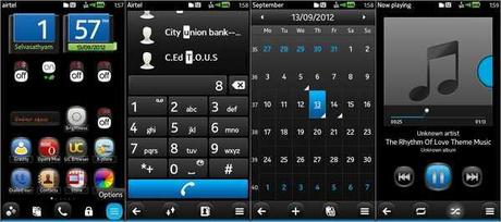 Nokia Belle Tema Gratis per cellulare Symbian TruBlack V4.0 Blue