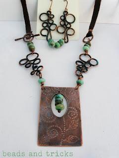 collana turchese e rame collana turchese e rame