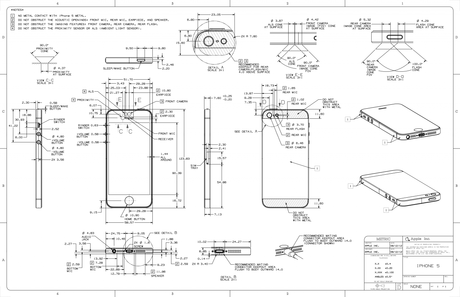 iPhone 5 Schema e disegni di progettazione