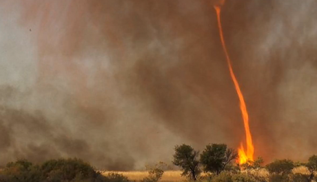 VIDEO: AUSTRALIA:Ecco le immagini di un raro fenomeno in natura: il tornado di fuoco