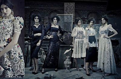 'Una Storia Italiana' firmata Dolce & Gabbana Alta Moda by Paolo Roversi su Vogue Italia