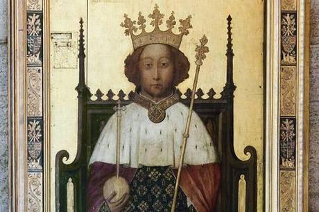 Britain’s last legitimate monarch: though late medieval, the portrait of Richard II, c.1395, raises a topic that resonated in Shakespeare’s time when the authority of both the Tudor and Stuart dynasties was doubtful