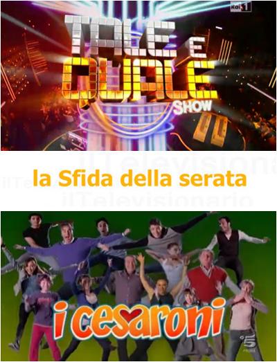 ASCOLTI TV/ TALE E QUALE SHOW (4,7 mln) supera alla seconda puntata I CESARONI (4,5 mln)