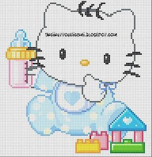 Schema punto croce Hello Kitty