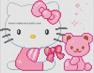 Schema punto croce Hello Kitty