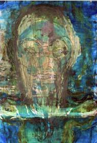 Huma Bhabha, Untitled, 2012, ichiostro su carta forografica a colori, cm 30,5 x 21