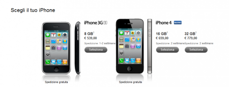 iPhone iPhone 4 bianco sparisce dallo Store Online