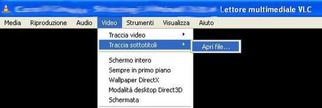 traccia sottotitoli con vlc