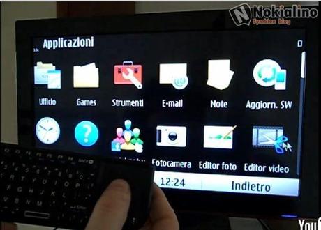 d Nokia N8 in HDMI con Tastiera Bluetooth