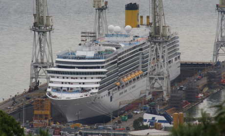 Costa Luminosa in Dry Dock a Palermo