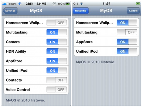 Cydia iPhone - MyOS controlla tutte le funzioni del tuo iDevice