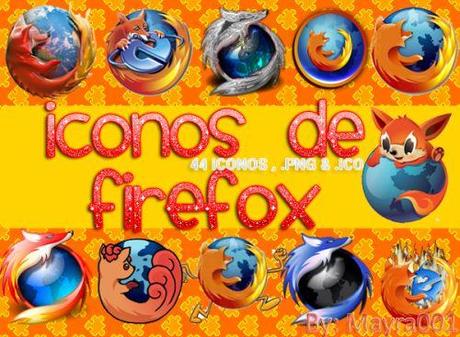 44 icone con tema il browser firefox
