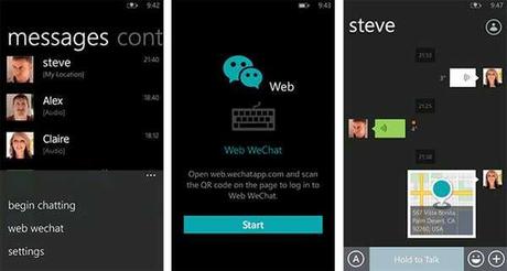 WeChat alternativa Gratis a Whatsapp per messaggi istantanei su Nokia Lumia