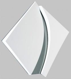 Milano arte contemporanea, Silva Cavalli Felci, Divergenza, 2012, schiuma poliuretanica e specchio, 75 x 75 cm