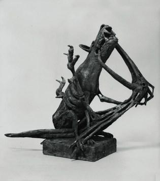Galleria Cortina arte Milano, Agenore Fabbri, Rissa IV, 1957, bronzo, cm 25