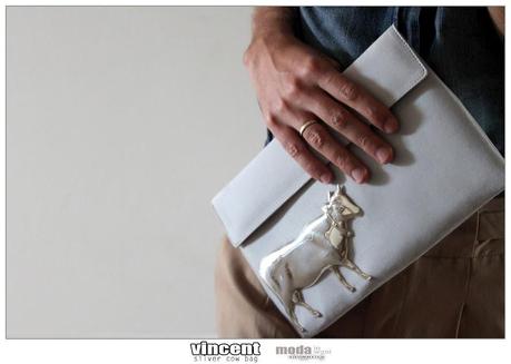 Moda in Segni SHOPPING: SILVER COW BAG by Vincent Billeci