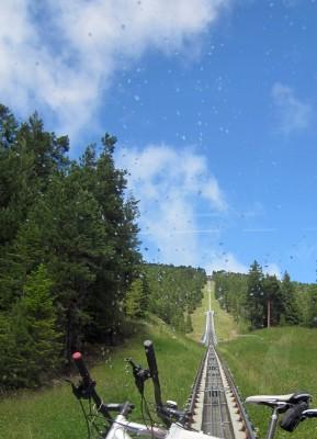 sulla funicolare di Ortisei