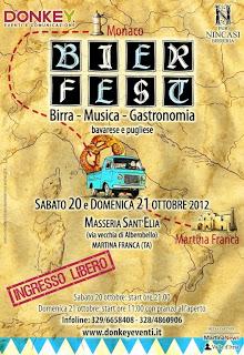 In alto i boccali: arriva il Bier Fest - Sabato 20 e domenica 21 ottobre 2012 @Masseria Sant'Elia di Martina Franca (TA)