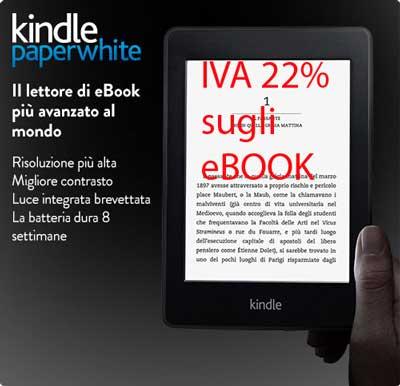 kindle-paperwhite Kindle Paperwhite per gli eBook ma l’IVA aumenta
