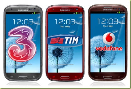 colorazioni Galaxy s3 thumb Nuove colorazioni Samsung Galaxy S3 disponibili solo con Vodafone, Tre e Tim